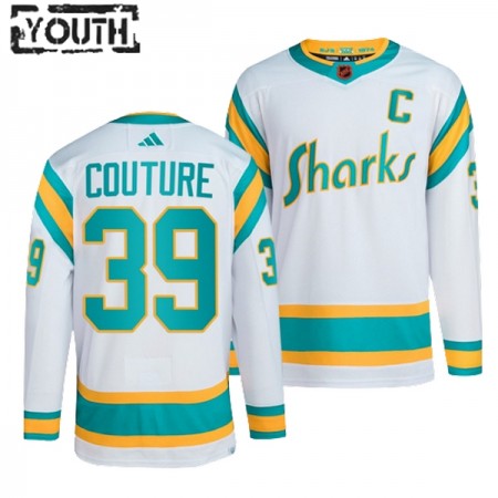 San Jose Sharks tröja Logan Couture 39 2022-23 Vit Reverse Retro 2.0 Authentic - NHL Tröjor Barn